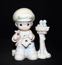 Precious Moments 1991 Only Love Can Make A Home 5&quot; Boy &amp; Birds Figurine, PM921 - £10.16 GBP