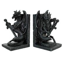 Dragon with Sword Bookend Set Home Decoration - $49.48