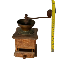 Vintage Coffee Grinder Wooden Mill Manual Kitchen Decor Art Handmade Gift Rare - £152.80 GBP