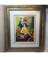 Itzchak Tarkay subtly amused 2006 serigraph signed Framed LE HC 5/85 Watercolor - $889.02