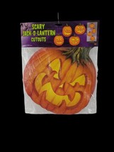 4 NEW 2005 Beistle Reverse Side Scary Pumpkin Jack O Lantern Diecut Cutouts - $18.54