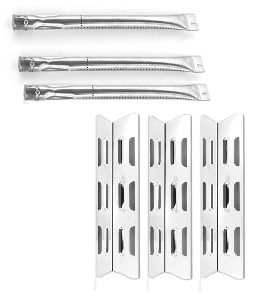 Replacement Burner Kit For BBQTEK & Presidents Choice Grills – 3 Stainless Steel Burners & Support Bracket (Fits Multiple Models)