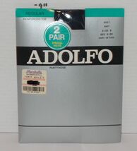 Adolfo Regular Sheer Pantyhose Reinforced Toe Size B Navy Style 6307 - $9.85
