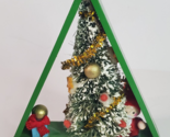 Kurt Adler Wood Christmas Ornament Bottle Brush Tree within Tree Santa 4... - $18.76
