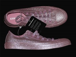 Rare Converse Rosy Pink Completely Covered Glitter Ox Low Shoes WMS NWT HTF - $51.99+