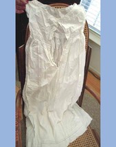 1800s antique VICTORIAN COLONIAL CHILD UNDERGARMENT dress #3 redwork mon... - £70.92 GBP