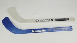 Set of 2 Franklin Shot-Zone NHL Mini Hockey Sticks White, Blue Righty Le... - $10.39