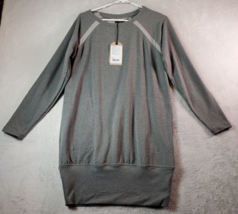 prAna Rosie Dress Women Size Small Gray Knit Pockets Long Sleeve Round Neck Logo - £20.46 GBP