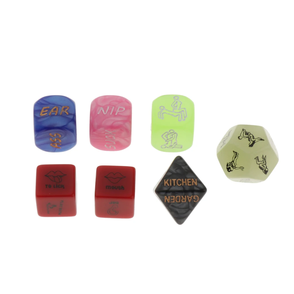 6Pcs Funny Romantic Role Playing Dice Party Dice Game Dice, Novelty Gift for War - £84.05 GBP