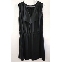 &amp; Other Stories High Neck Sleeveless V-Back Silk Dress Black Size 36 Small - £23.59 GBP