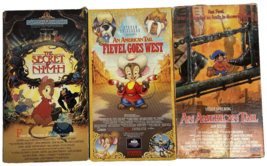 3 x VHS An American Tail, An American Tail Fievel Goes West &amp; The Secret... - $19.79