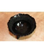 VTG L.E. Smith Black 3 Footed Etched Candy Dish Bowl Free Shipping! DH2993 - $16.00