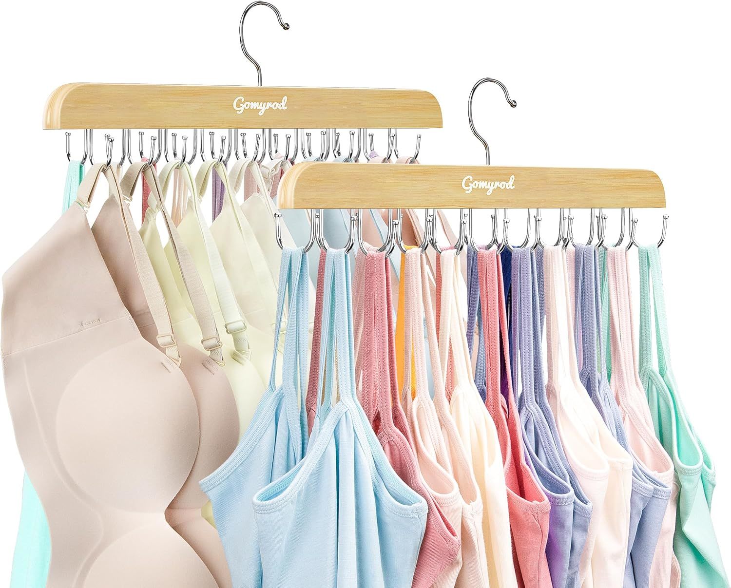 Bra Hanger For Closet, Tank Top Hanger 2 Pack W/20 Hooks Holds 40 Bras, ... - $33.95