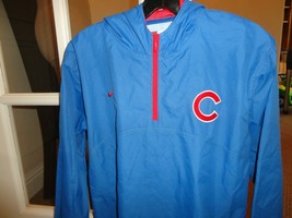 Nike Chicago Cubs Embroidered MLB Baseball Hooded 1/4 Zip Windbreaker Youth M - £18.82 GBP