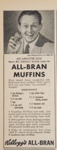 1959 Print Ad Kellogg's All-Bran Cereal Muffin Recipe Art Linkletter Says - £6.80 GBP