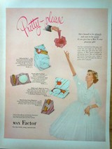 Max Factor Pretty Please Magazine Advertising Print Ad Art 1952 - $5.99