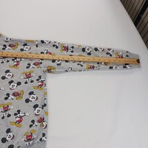 Disney Mickey Mouse Youth Medium Hoodie Gray All Over Print Pullover Sweatshirt image 8
