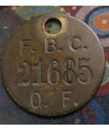 F.B.C Brass Hang Tag O.F. 30mm diameter - €8,18 EUR