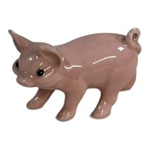 Vintage Retired Hagen Renaker Pink Ceramic Small Pig Minifigure 1.5" Farm Scene - $18.69