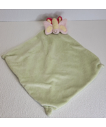 Angel Dear - Green Pink Butterfly Lovey Security Blanket Baby Blankie HTF 2007 - $40.58
