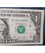 $1 STAR NOTE  Bill Error 2013 Broken Ladder Star Note B Serial Number 13... - $173.25