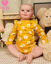 VACOS 24&quot; Reborn Baby Dolls Handmade Vinyl Silicone Toddler Chubby Girl Doll  - £52.30 GBP