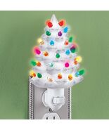 Night Light Christmas Tree Lighted White Indoor Lighting Holiday Seasona... - $358.26 MXN