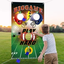 Football Toss Game With 3 Bean Bags, Indoor And Outdoor Football Party - £15.97 GBP