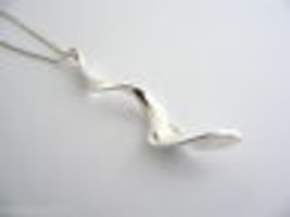Tiffany &amp; Co Silver Large Gehry Orchid Necklace Pendant Chain Nature Flower Gift - £350.45 GBP