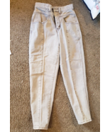 Raro Vintage 80&#39;s Donna Sostanza Grigio Acido Jeans Bottoni Zip Taglie 0... - $52.05 CAD