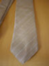 Vintage CALVIN KLEIN 100% Silk Striped Handsewn Dress Skinny Mens Neck Tie 3&quot; - £15.47 GBP
