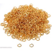 1000 Gold Plated Jump Rings Chains Connectors 19 Ga 6mm - £19.36 GBP