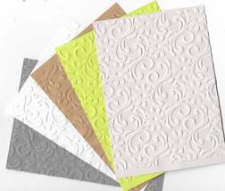 Embossed Card. A6. Floral. Choice of Colour - $0.50 CAD+