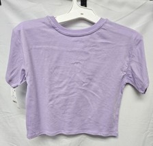 Marvel Black Panther Girl&#39;s Medium (7-8) Short Sleeve Crop T-Shirt Purple New - £8.01 GBP