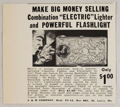 1960 Print Ad Novelty Combo Electric Lighters &amp; Flashlight L&amp;M Co. St Lo... - $8.08