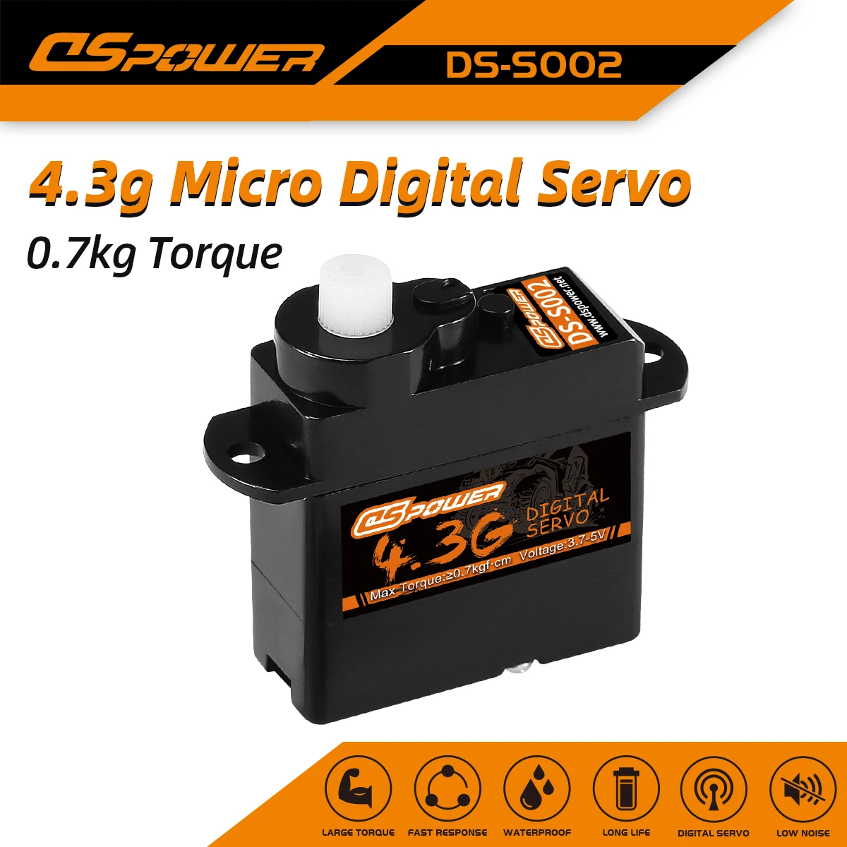 DSpower 4.3g Micro Digital Servo Plastic Gear Mini Servos for WLtoys - £10.26 GBP