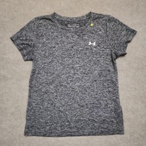 Under Armour Women&#39;s M Tech Twist Short Sleeve T Shirt Heather Black Loo... - £14.71 GBP
