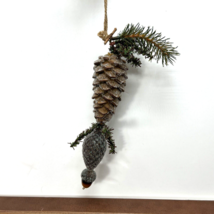 Vintage 12&quot; Long Christmas Hanging Ornament Decor, Pinecone &amp; Acorn Branch Art - $14.95