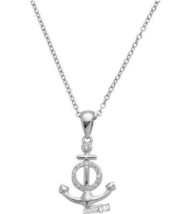 Cubic Zirconia  Anchor Necklace - £30.36 GBP