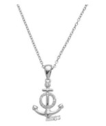 Cubic Zirconia  Anchor Necklace - £29.87 GBP