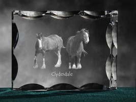 Clydesdale , Cubic crystal with horse, souvenir, decoration, limited edi... - £65.19 GBP