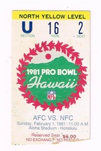 1981 NFL Pro Bowl Game Ticket Stub NFC AFC All Stars - £113.35 GBP