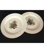 Spode Copeland Luncheon Plates Set of 2 Grapes in Center Basketweave Rim... - £11.15 GBP