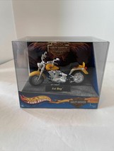 Hot Wheels Harley Davidson Fat Boy 1:18 Scale Diecast Motorcycle - £14.79 GBP