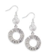 Charter Club Silver-Tone Open Circle Drop Earrings - $13.86