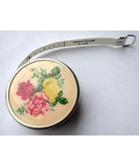 antique FLORAL ROSES MINI TAPE MEASURE sewing chic WEST GERMANY shabby - £53.30 GBP