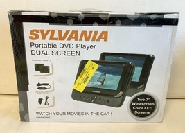 Sylvania SDVD8716D 7&quot; Dual Screen Portable Black DVD Player CD play movies - £53.27 GBP