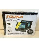 Sylvania SDVD8716D 7&quot; Dual Screen Portable Black DVD Player CD play movies - £52.56 GBP