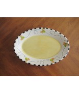 LONGABERGER Pottery BEE Oval Serving Plate Platter Dish ~13.5&quot; USA Vitri... - $1,331.09 MXN