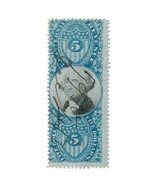 R127 $5 Second Issue, Blue &amp; Black, George Washington, U.S. Revenue Stam... - $23.99